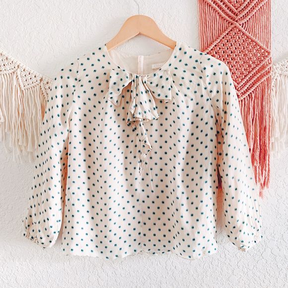 Chloe Other - Chloe Girls Polka Dot Silk Blouse Top